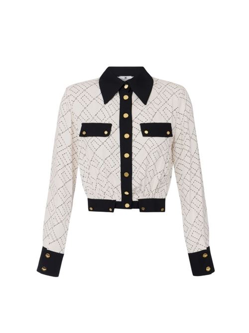 Two-tone georgette shirt ELISABETTA FRANCHI | CAS0156E2.EF1